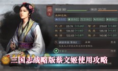 三国志战略版,蔡文姬（三国志战略版蔡文姬使用攻略）