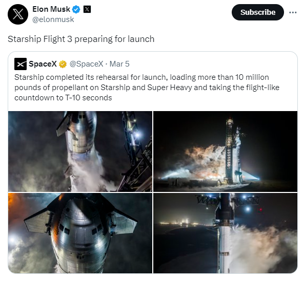 人类最强火箭！马斯克称SpaceX“星舰”重型火箭很快第三次试飞