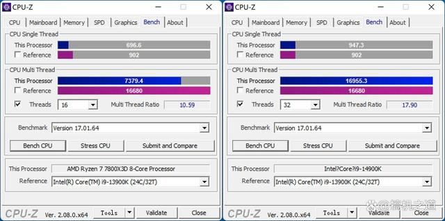 AMD 锐龙7 7800X3和Intel i9 14900K详细对比测评 7800X3 Intel 14900K测评 第7张