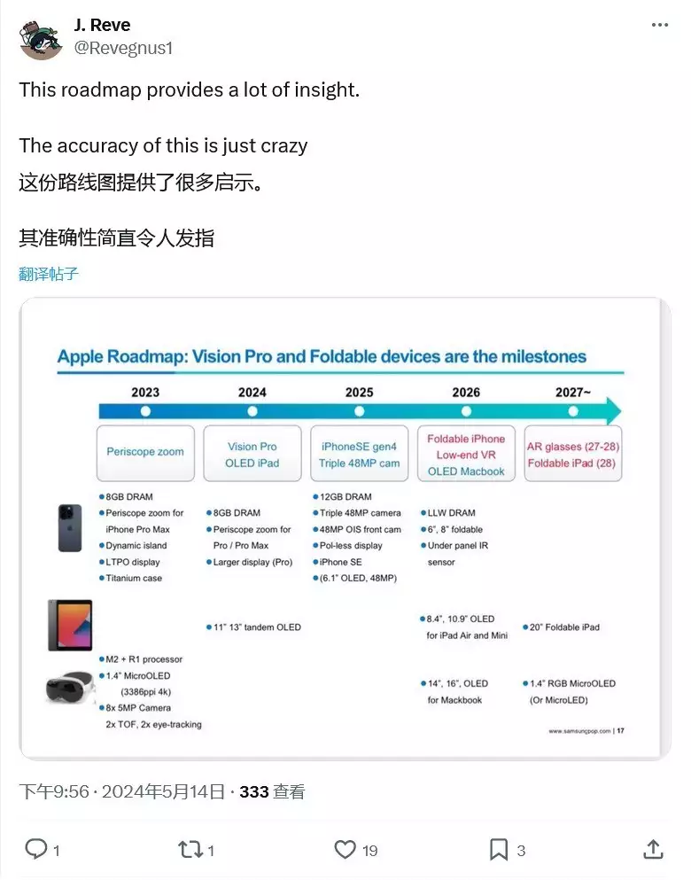 苹果产品路线图曝光：iPhone 16/Plus 采用 8GB 内存 iPhone 第1张