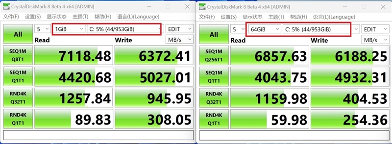 长江存储PC411 1TB空盘与半盘性能对比测试：填入60%数据 读写依旧稳定如初 1TB 第4张