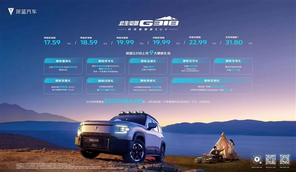 深蓝全新硬派SUV G318上市：六款车型配置到底有何不同