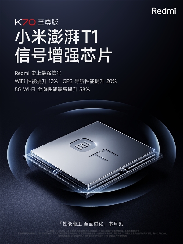 Redmi K70至尊版首发D1独显芯片：凑齐小米自研芯片四件套！ K70至尊版 第3张