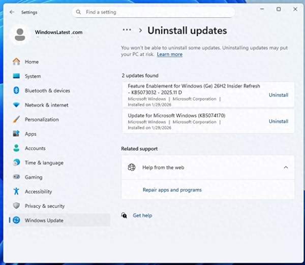 今秋发布！微软正式官宣Windows 11 26H2：2分钟完成更新、硬件要求没变化 Windows 26H2 第1张