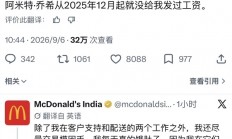 9个月没发工资 麦当劳印度实习生用官方账号公开维权
