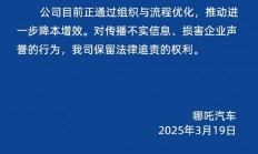 哪吒汽车辟谣解散研发团队：不实传闻 正推动进一步降本增效