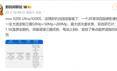 新一代影像灭霸vivo X200 Ultra定了：2亿像素业界最大进光量潜望长焦、双自研芯片