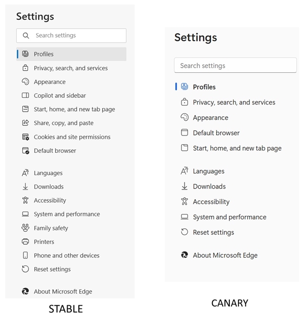 微软Edge设置页大变样！越来越像Chrome 微软Edge 第2张
