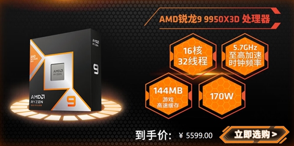 AMD最强游戏和生产力CPU！锐龙9 9950X3D、9900X3D售价公布：中国首发价5599元、4599元 锐龙9 9950X3D 锐龙9900X3D 第2张