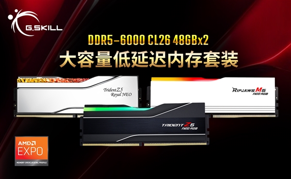 大容量低延迟！芝奇首发DDR5-6000 CL26 96GB内存套装 芝奇DDR5-6000 96GB内存 第1张