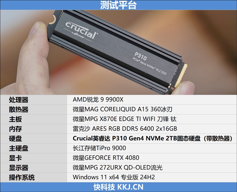 英睿达P310 SSD 2TB评测：满速PCIe 4.0还自带散热片 PS5扩容好选择 2TB评测 第9张