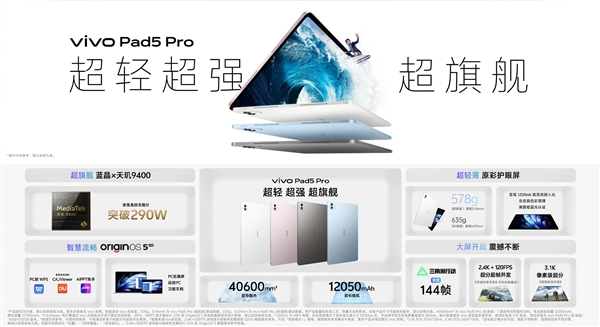 平板首发天玑9400!vivo Pad5 Pro发布:国补价2549.16元起 天玑9400 vivo Pro 第3张 平板首发天玑9400!vivo Pad5 Pro发布:国补价2549.16元起 天玑9400 vivo Pro 第3张