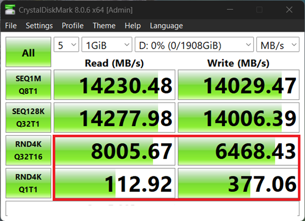 差了2GB/s!Intel酷睿Ultra 200S搭配Z890跑不满PCIe5.0 SSD Intel酷睿Ultra 200S 第4张 差了2GB/s!Intel酷睿Ultra 200S搭配Z890跑不满PCIe5.0 SSD Intel酷睿Ultra 200S 第4张