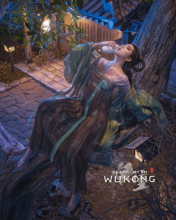 《黑神话》3D新艺术图欣赏 四妹卧溪边嗅起花香 黑神话 第2张