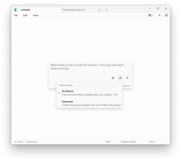 Windows 11记事本终于迎来本地AI模型支持：无需付费即可生成、重写等 11记事本 本地AI模型支持 第1张