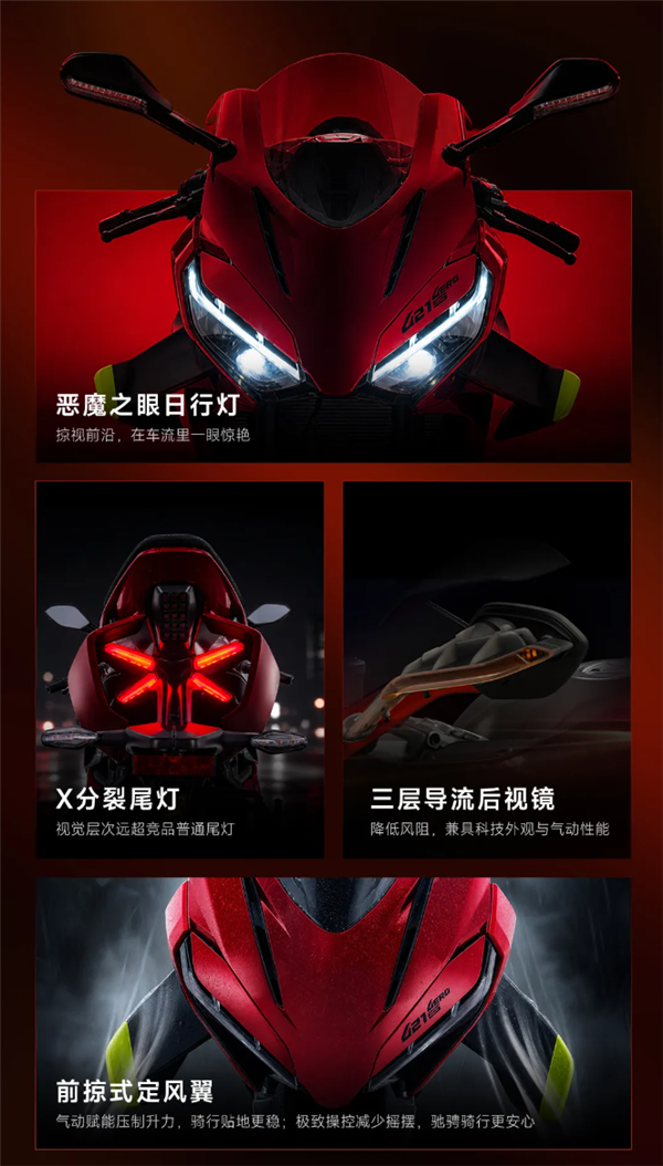恶魔之眼日行灯帅爆！钱江赛421S四缸摩托开售：28999元起 钱江赛421S四缸摩托 第2张