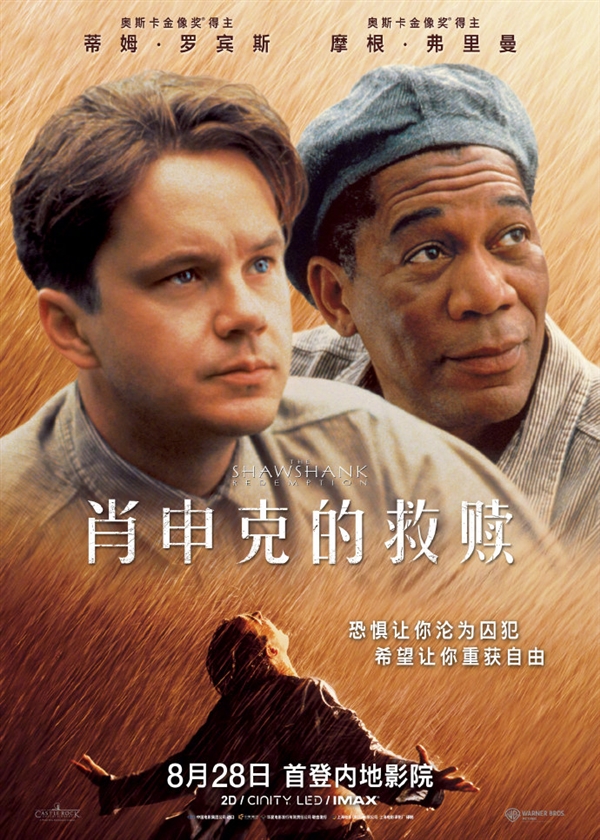 豆瓣电影Top1霸榜神作！《肖申克的救赎》4K修复版内地定档8月28日 豆瓣电影Top1 肖申克的救赎 第2张