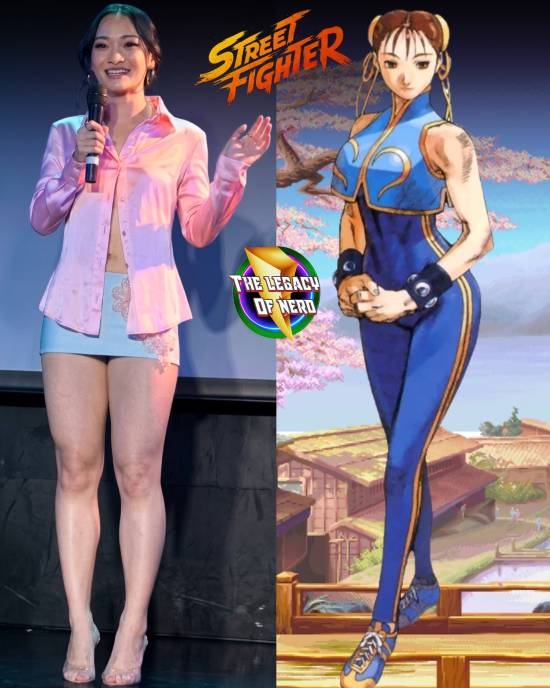 美女演员练出丰满大腿！真人春丽对比游戏立绘 春丽 第5张