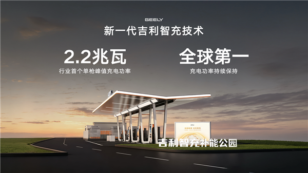 吉利新一代AI补能技术发布：单枪峰值功率2.2兆瓦全球第一！ AI补能技术 第2张