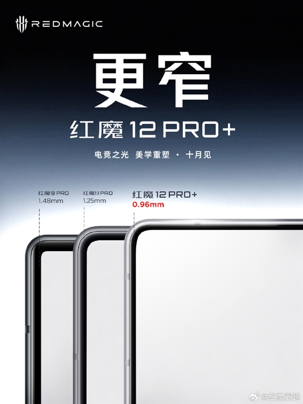 真全面屏旗舰！红魔12 Pro+官宣10月15日发布 首批搭载第六代骁龙8超级至尊版 红魔12 Pro+ 第六代骁龙8超级至尊版 第1张