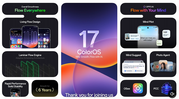 ColorOS 17全球发布！覆盖OPPO、一加、真我 首批机型10月29日升级 17 第2张